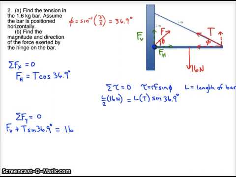 Example - Horizontal Bar with Diagonal Wire