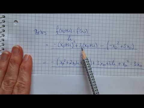 Ableitungsfunktion mit der h- Methode bestimmen