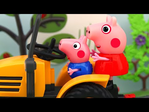 Driving a tractor, Peppa Pig Animation, 4K