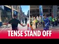 Tense Scenes In Glasgow As Celtic Fans In Stand Off With Orange Walk Followers