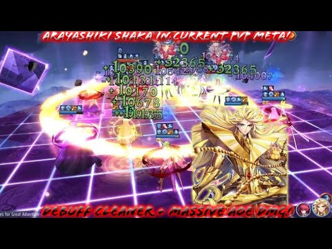 Saint Seiya: Awakening (KOTZ) - Arayashiki Shaka Current PvP Meta! Debuff Counter + Massive AOE DMG!