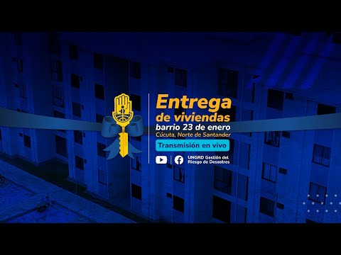 Entrega de los apartamentos para las 66 familias damnificadas del barrio 23 de enero.