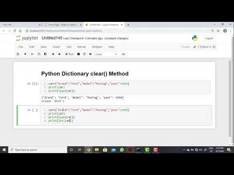 192 Python Dictionary Clear Method
