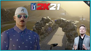 MUSK'S MARS MADNESS *INSANE ROUND* - Fantasy Course Of The Week #54 | PGA TOUR 2K21 Gameplay