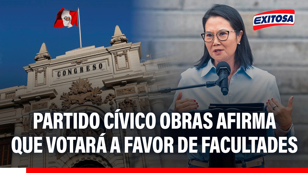 🔴🔵 Partido Cívico obras afirma que votará a favor de facultades en seguridad y fenómeno El Niño