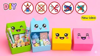 DIY Easy Origami Gift Box | No Glue, No Scissors |Cute Organizer |Paper Craft |How to|School Project