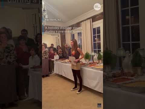 Thanksgiving feast hits the floor causing holiday havoc #Shorts