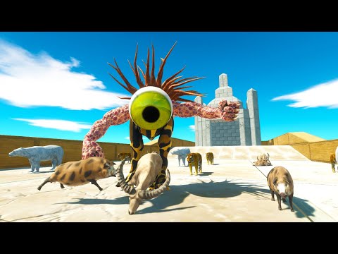 ESCAPE FROM MONSTER - DEATH TOUCH ALIEN PUNCH 👊 | Animal Revolt Battle Simulator
