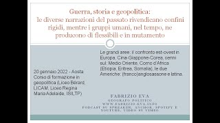 Ucraina, Taiwan, e altro: l'abitudine all'idea di guerra (lezione di Storia e geopolitica 20gen2022)