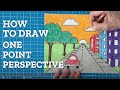 How to Draw a City with One Point Perspective