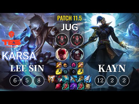 TES Karsa Lee Sin vs Kayn Jungle - KR Patch 11.5