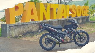 Download lagu Touring ke Pantai Soge Pacitan Menggunakan Suzuki Satria Fu 150!😍| Motovlog Satria Fu mp3