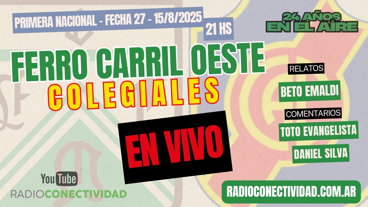 Ferro Carril Oeste vs. Colegiales EN VIVO (15/8/2025)