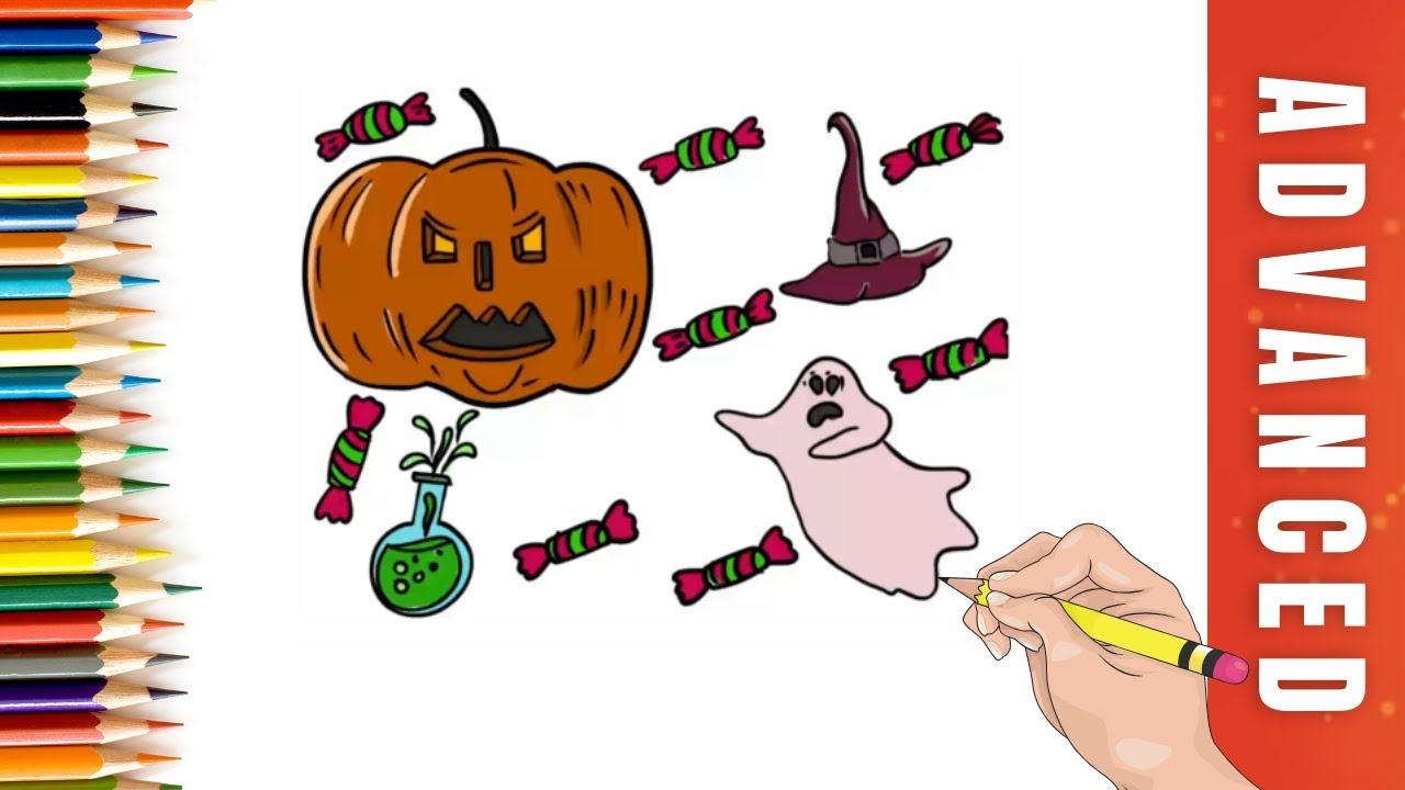 How to Draw Halloween Stuff Easy for Kids