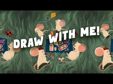 Childrens Illustration Speedpaint ♡ Procreate Mouse Picnic