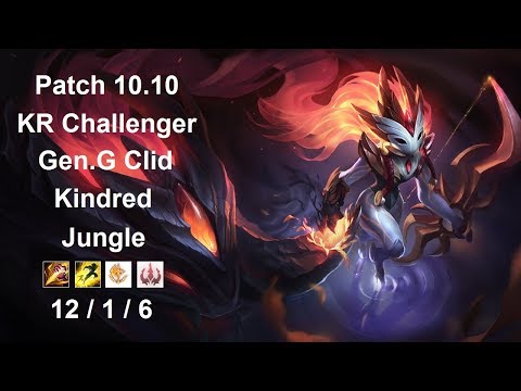 Gen.G Clid - Kindred Jungle vs Ekko - KR Challenger 981 LP - Patch 10.10