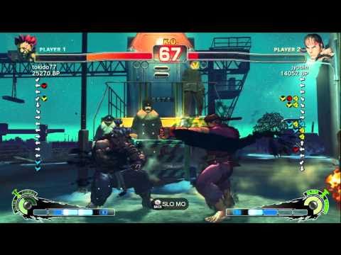 Tokido [Akuma] vs jyobin [Ryu] SSF4 Japanese Online Ranked Matches - TRUE-HD