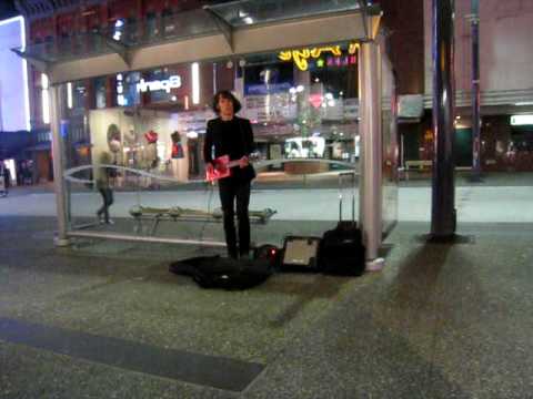 DB Buxton busking on Granville St.