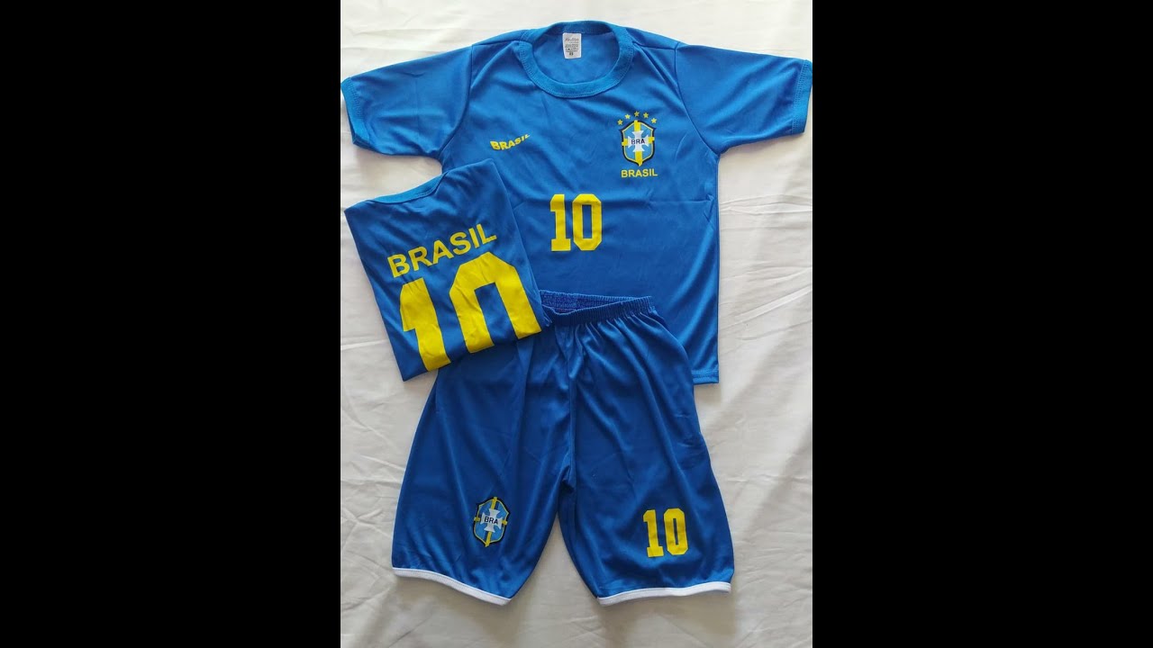 Conjunto Infantil Criança Brasil Copa Do Mundo