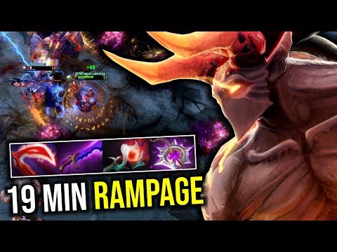 19 MIN RAMPAGE..!! Hard Carry Warlock Mid by Waga 7.21c | Dota 2