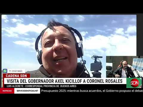 Cobertura de la visita de Axel Kicillof a Coronel Rosales - Luis Alderete corresponsal en PBA
