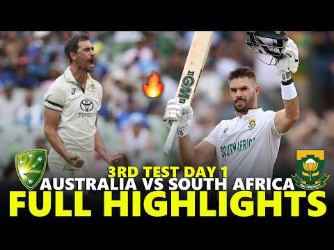 Australia vs South Africa 3rd Test Day 1 Full Highlights 2026 | AUS VS SA