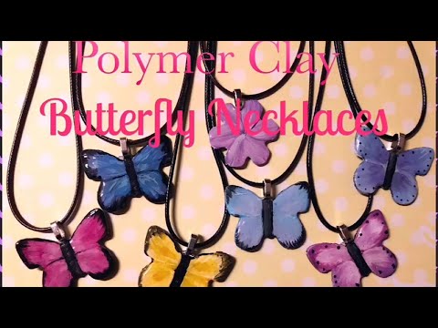 Polymer Clay Butterfly Necklace tutorial