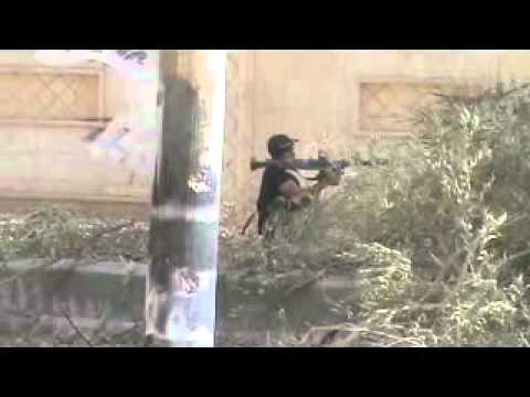 استهداف عربة BMP بقذيفة آر بي جي من قبل لواء أحفاد محمد في مدينة دير الزور