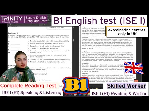 B1 English Test Reading & Writing  Skilled Worker Visa || ISE 1 Trinity College London