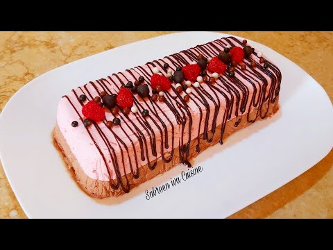 أيس كريم بحجم عائلي بمذاق ولا أروع سهل التحضير  بمكونات في المتناول بدون فلون ولا كريمة سائلة