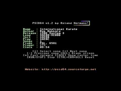 Commodore 64 International Karate music by Rob Hubbard FULL LENGTH HQ Version 1080p