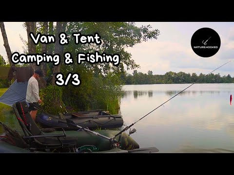 ASMR fishing and camping at a beautiful lake in the forest (part 3 of 3) | nature.hooked