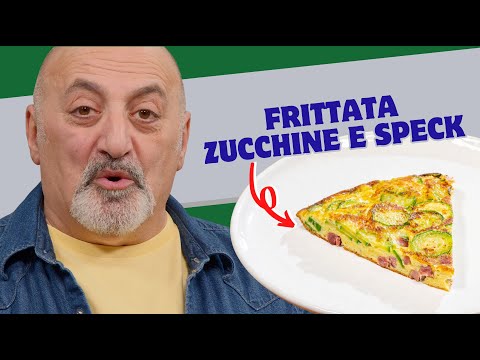 Zucchini and speck omelette
