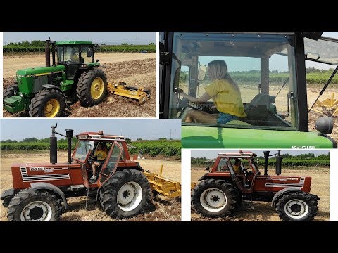 2X GIRLPOWER/ John Deere 4055/ Fiat Fiatagri 180-90 Turbo DT/ Alpego Press Camp [Motorsound]
