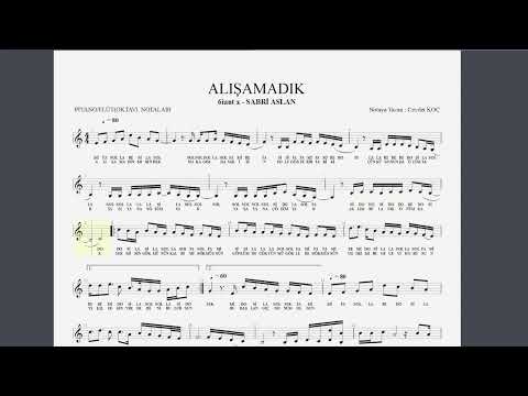 ALIŞAMADIK  -  6iant x   SABRİ ASLAN NOTA SOLFEJ
