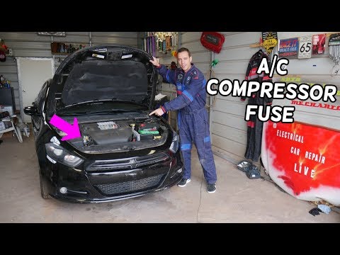 DODGE DART AC COMPRESSOR CLUTCH FUSE LOCATION REPLACEMENT. AC NOT WORKING FIX