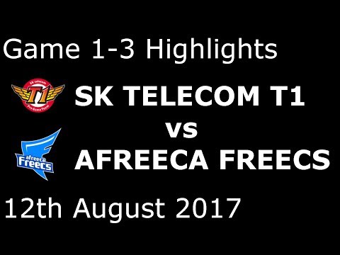 SKT vs AFS Game 1-3 Highlights 2017 LCK SUMMER SPLIT FULL HIGHLIGHTS
