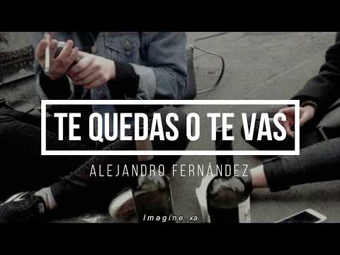 Te Vas O Te Quedas - Alejandro Fernandez
