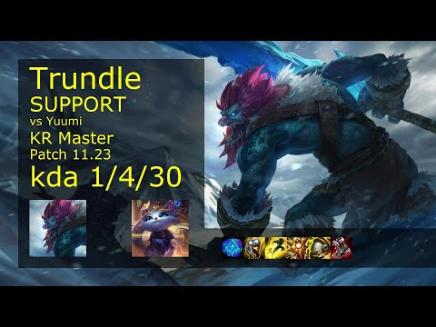 Trundle Support & Miss Fortune vs Yuumi & Ezreal - KR Master 1/4/30 Patch 11.23 // [롤] 트런들 vs 유미 서폿