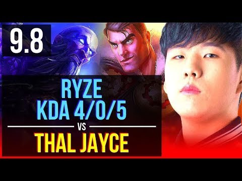 Climb the ladder as RYZE vs Thal JAYCE (TOP) | KDA 4/0/5 | Korea Challenger | v9.8