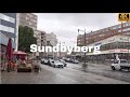 Sundbyberg Sweden Rainy Day Walk Unedited Video 4K HDR