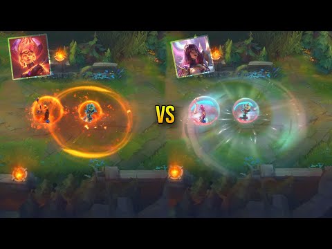 Infernal Karma vs Tranquility Dragon Karma Skin Comparison - League of Legends