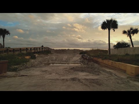 Morning After | Jax Beach drone video shows Tropical Storm Nicole's impact