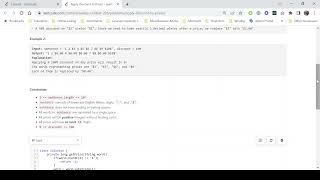 YouTube video 'Leetcode Weekly contest 295 Medium - Apply Discount to Prices'