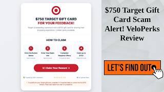 $750 Target Gift Card Scam Alert! VeloPerks Review