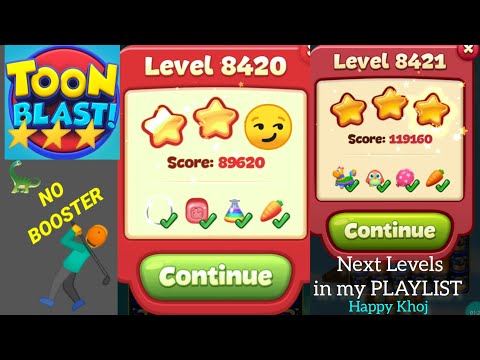 Toon Blast Level 8420 8421 ✨🏃