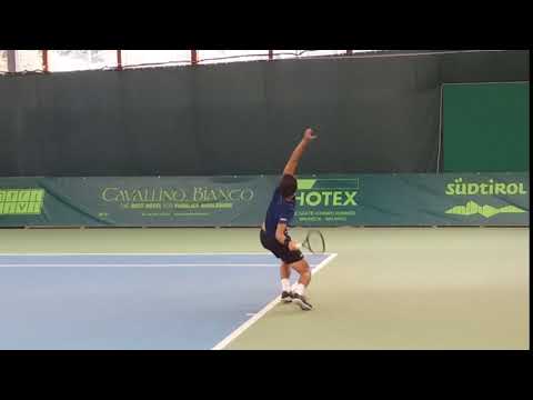 Tennis service Pierre-Hugues HERBERT (FRA) at ATP Challenger Val Gardena