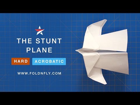 ✈ Fun Acrobatic Trick Paper Airplane Tutorial - The Stunt Plane - Fold 'N Fly
