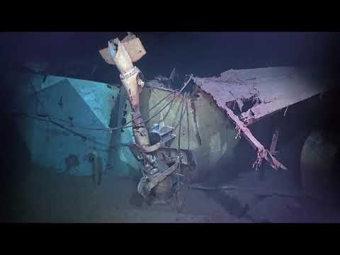 Американский авианосец "Сент-Ло" на дне Тихого океана