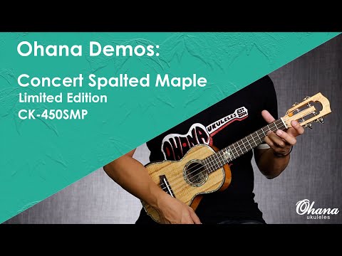 Ohana CK-450SMP Solid Spalted Maple Concert Ukulele image 7